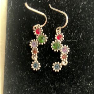 Colorful Gemstone Drop Earrings